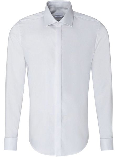 Seidensticker Koszula - Shaped fit - w kolorze białym rozmiar: 38. Białe koszule Seidensticker, bez wzorów, z bawełny, bez kołnierzyka, bez ramiączek. Za 145.60 zł.