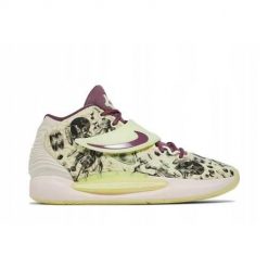 Buty koszykarskie męskie Nike KD 14. Białe buty do koszykówki Nike, za kostkę, bez zapięcia, do koszykówki. Za 703.00 zł.