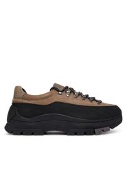 Calvin Klein Sneakersy Hybrid Trek Lace Up Nu HM0HM02328 Beżowy. Brązowe buty sportowe casual CALVIN KLEIN, bez wzorów, z nubiku, bez zapięcia. Za 649.99 zł.