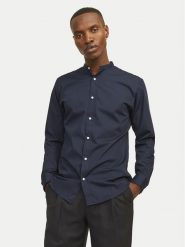 Jack&Jones Koszula Joe 12205921 Granatowy Slim Fit. Niebieskie koszule Jack&Jones, l, bez wzorów, z syntetyku, bez kołnierzyka, bez ramiączek. Za 99.99 zł.