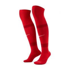 Legginsy Nike U NK MATCHFIT KNEE HIGH - TEAM, Dla obu płci. Czerwone legginsy długie sportowe Nike, s, bez wzorów, z poliesteru, do piłki nożnej. Za 190.00 zł.