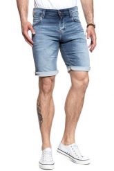 SPODENKI MĘSKIE MUSTANG Chicago Short DENIM BLUE 1007117 5000 313. Niebieskie szorty Mustang, m, bez wzorów, z denimu. Za 169.99 zł.