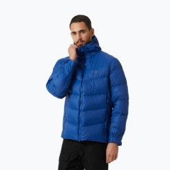 Kurtka puchowa męska Helly Hansen Verglas Icefall Down. Niebieskie kurtki Helly Hansen, m, bez wzorów, z puchu, bez kaptura. Za 649.99 zł.