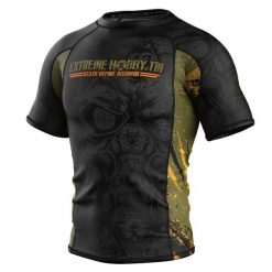 Koszulka Męska na siłownię rashguard MMA EXTREME HOBBY DBD. Czarne bielizna termoaktywna EXTREME HOBBY, l, bez wzorów, z bawełny, bez ramiączek, na fitness i siłownię. Za 199.00 zł.