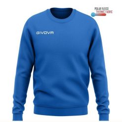 Bluza sportowa Givova Polarfleece One Blue 2xl. Niebieskie bluzy bez kaptura Givova, xl, bez wzorów, z materiału, bez kaptura. Za 81.03 zł.