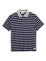 Scotch & Soda Koszulka polo w kolorze biało-granatowym rozmiar: M. Białe koszulki polo Scotch & Soda, m, bez wzorów, bez kołnierzyka, bez ramiączek. Za 123.82 zł.