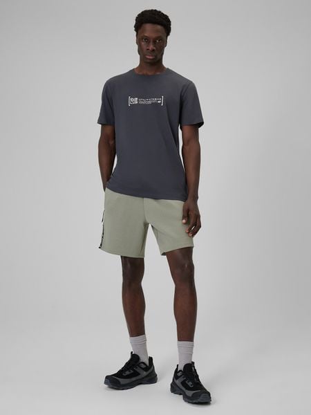 4F Spodenki dresowe męskie - khaki M. Brązowe krótkie spodenki sportowe 4F, m, bez wzorów, z dresówki. Za 129.99 zł.