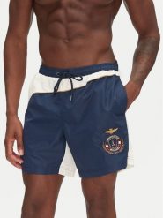 Aeronautica Militare Szorty kąpielowe 251BW228CT3539 Granatowy Regular Fit. Niebieskie kąpielówki Aeronautica Militare, m, bez wzorów, z syntetyku. Za 389.99 zł.