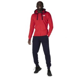 Męski dres Leone 1947 Apparel. Czerwone komplety dresowe LEONE 1947 APPAREL, m, bez wzorów, z dresówki, bez ramiączek. Za 229.87 zł.