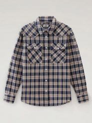 Woolrich Koszula w kolorze granatowo-kremowym rozmiar: S. Niebieskie koszule Woolrich, s, bez wzorów, z bawełny, bez kołnierzyka, bez ramiączek. Za 234.42 zł.