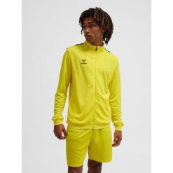 Bluza dresowa z poliestru zapinana na zamek błyskawiczny Hummel Authentic. Żółte bluzy Hummel, bez wzorów, z dresówki, bez kaptura. Za 212.50 zł.