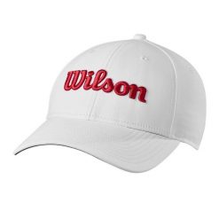 Czapka z daszkiem Wilson Tour. Białe czapki z daszkiem Wilson, bez wzorów. Za 163.50 zł.