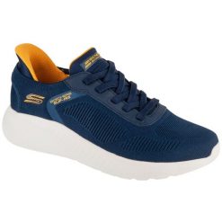 Buty sportowe Sneakersy męskie, Slip-Ins: BOBS Squad Chaos - Solid Step,slip-ins. Niebieskie buty sportowe casual Skechers, bez wzorów, bez zapięcia. Za 319.99 zł.
