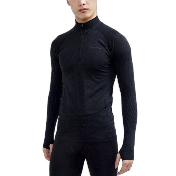 Koszulka kompresyjna Craft Core Dry Active Comfort. Czarne odzież kompresyjna Craft, l, bez wzorów, z poliamidu, do biegania. Za 380.99 zł.