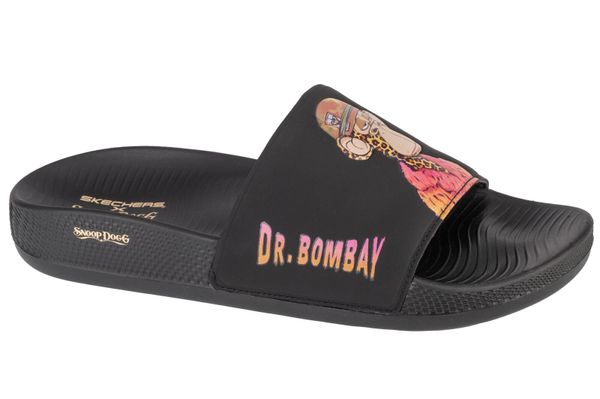 Klapki na basen męskie, Snoop Dogg Hyper Slide - Dr. Bombay. Czarne klapki Skechers, z materiału. Za 229.99 zł.