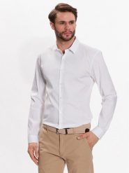 Lindbergh Koszula 30-203172 Biały Slim Fit. Białe koszule Lindbergh, m, bez wzorów, z bawełny, bez kołnierzyka, bez ramiączek. Za 279.99 zł.
