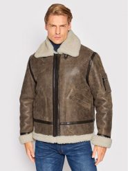 Serge Pariente Kurtka skórzana New Kennedy Brązowy Regular Fit. Brązowe kurtki Serge Pariente, m, bez wzorów, ze skóry, bez kaptura. Za 2,159.00 zł.