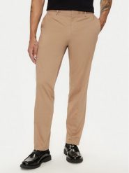 Boss Chinosy C-Genius 50521043 Beżowy Slim Fit. Brązowe eleganckie spodnie Boss, m, z bawełny. Za 469.99 zł.