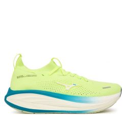 Buty do biegania Mizuno. Zielone buty do biegania Mizuno, bez wzorów, bez zapięcia, do biegania. Za 769.99 zł.