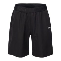 Szorty Hi-Tec Dehinn. Czarne krótkie spodenki sportowe Hi-tec, m, bez wzorów, z elastanu. Za 83.19 zł.