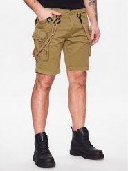Alpha Industries Szorty materiałowe Utility 116213 Beżowy Slim Fit. Brązowe szorty Alpha Industries, m, bez wzorów, z bawełny. Za 339.99 zł.