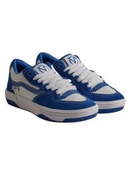 Vans Skórzane sneakersy "Rowan 2" w kolorze granatowo-białym rozmiar: 41. Białe buty sportowe casual Vans, bez wzorów, bez zapięcia. Za 279.11 zł.