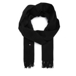 Szalik Tommy Hilfiger. Czarne szaliki Tommy Hilfiger, bez wzorów. Za 649.99 zł.
