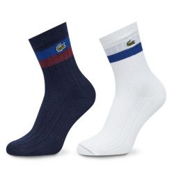 Zestaw 2 par wysokich skarpet unisex Lacoste. Skarpety LACOSTE, bez wzorów. Za 99.99 zł.