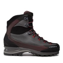 Trekkingi La Sportiva. Szare botki sznurowane La Sportiva, bez wzorów, z gore-texu, bez obcasa, bez zapięcia. Za 1,199.00 zł.
