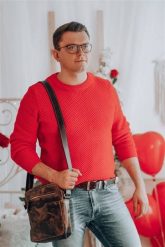 Beltimore męski skórzany pasek szeroki jeans brązowy 523 : Kolory - brązowy, beżowy, Rozmiar pasków - r.95-110 cm. Brązowe paski bez wzorów, z jeansu. Za 54.90 zł.