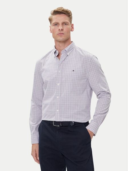 Tommy Hilfiger Koszula MW0MW39459 Różowy Regular Fit. Czerwone koszule Tommy Hilfiger, m, bez wzorów, z bawełny, bez kołnierzyka, bez ramiączek. Za 299.99 zł.
