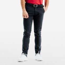 Spodnie do golfa chino męskie Inesis MW500 bawełna. Czarne eleganckie spodnie INESIS, l, z bawełny, sportowe. Za 99.99 zł.