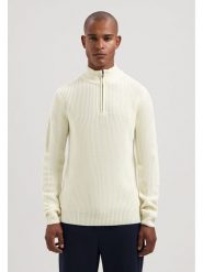 DSTREZZED Sweter w kolorze kremowym rozmiar: XXL. Brązowe swetry nierozpinane Dstrezzed, xxl, bez wzorów, ze splotem, bez kołnierzyka, bez ramiączek. Za 223.99 zł.