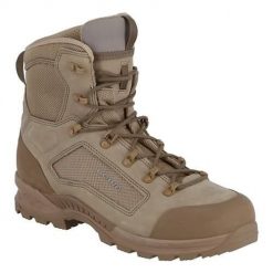 Buty trekkingowe męskie Lowa Military-stiefel Breacher S Mid. Brązowe buty trekkingowe Lowa, bez wzorów, z materiału, za kostkę, bez zapięcia. Za 1,119.00 zł.