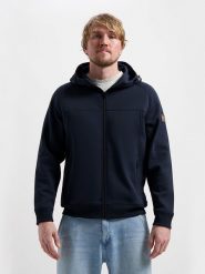 TRAVELIN' Bluza "Soren" w kolorze granatowym rozmiar: 3XL. Niebieskie bluzy Travelin', xl, z aplikacjami, ze skóry, bez kaptura. Za 194.61 zł.