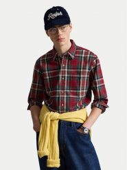 Polo Ralph Lauren Koszula 710B30242001 Czerwony ciemny Custom Fit. Czerwone koszule Polo Ralph Lauren, m, bez wzorów, z bawełny, bez kołnierzyka, bez ramiączek. Za 769.99 zł.