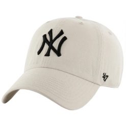 Czapka z daszkiem męska New York Yankees MLB Clean Up Cap. Brązowe czapki z daszkiem 47 Brand, bez wzorów, z bawełny. Za 138.95 zł.