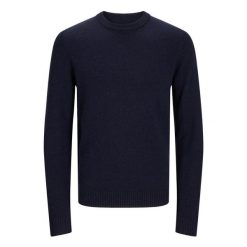 Sweter Jack & Jones Lambs night sky. Niebieskie swetry nierozpinane Jack&Jones, m, bez wzorów, bez kołnierzyka, bez ramiączek. Za 296.06 zł.