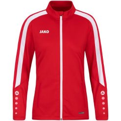 Poliestrowa bluza dresowa Jako Power. Czerwone bluzy z kapturem JAKO, xl, bez wzorów, z dresówki, z kapturem. Za 231.80 zł.