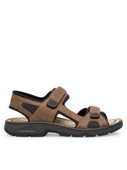 Rieker Sandały 26156-25 Brązowy. Brązowe sandały Rieker, z tworzywa sztucznego, bez zapięcia. Za 309.99 zł.
