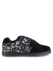DC Sneakersy GAVELER ADYS100536-BDP Czarny. Czarne buty sportowe casual DC, bez wzorów, ze skóry, bez zapięcia. Za 239.99 zł.