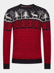 Brave Soul Sweter MK-248FEZZIWIG Czerwony Regular Fit. Czerwone swetry rozpinane Brave Soul, m, bez wzorów, z wiskozy, bez kołnierzyka, bez ramiączek. Za 189.99 zł.