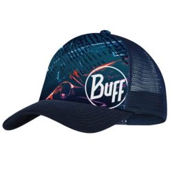 Czapka z daszkiem Unisex Buff Trucker Cap. Niebieskie czapki z daszkiem Buff, bez wzorów, z elastanu. W wyprzedaży za 104.93 zł.