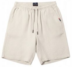Letnie Lniane Szorty (Krótkie Spodenki) - Pako Jeans - Beżowe. Brązowe szorty Pako Jeans, l, bez wzorów, z jeansu, klasyczne. Za 159.00 zł.