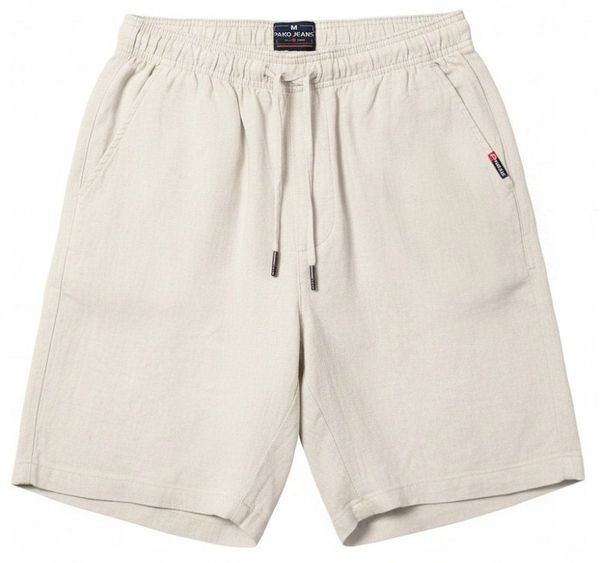 Letnie Lniane Szorty (Krótkie Spodenki) - Pako Jeans - Beżowe. Brązowe szorty Pako Jeans, l, bez wzorów, z jeansu, klasyczne. Za 159.00 zł.