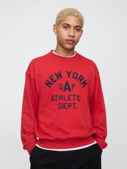 GAP Bluza w kolorze czerwonym rozmiar: M. Czerwone bluzy GAP, m, bez wzorów, bez kaptura. Za 150.37 zł.
