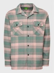 HUF Koszula BU00168 Różowy Regular Fit. Czerwone koszule HUF, l, bez wzorów, z bawełny, bez kołnierzyka, bez ramiączek. Za 499.99 zł.
