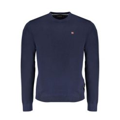 Sweter męski Napapijri Droz 5. Niebieskie swetry nierozpinane Napapijri, m, bez wzorów, bez kołnierzyka, bez ramiączek. Za 259.99 zł.