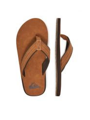 Quiksilver Japonki 808416 Brązowy. Brązowe japonki Quiksilver, bez wzorów, z materiału. Za 99.99 zł.