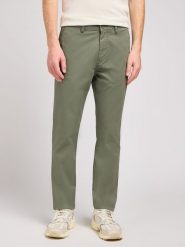 MESKIE SPODNIE LEE SLIM CHINO OLIVE GROVE 112349317. Zielone eleganckie spodnie Lee, l. Za 219.99 zł.